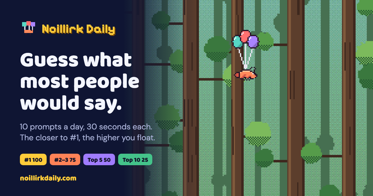 Noillirk Daily Game: Today’s Prompts, Most Common Answer Wins